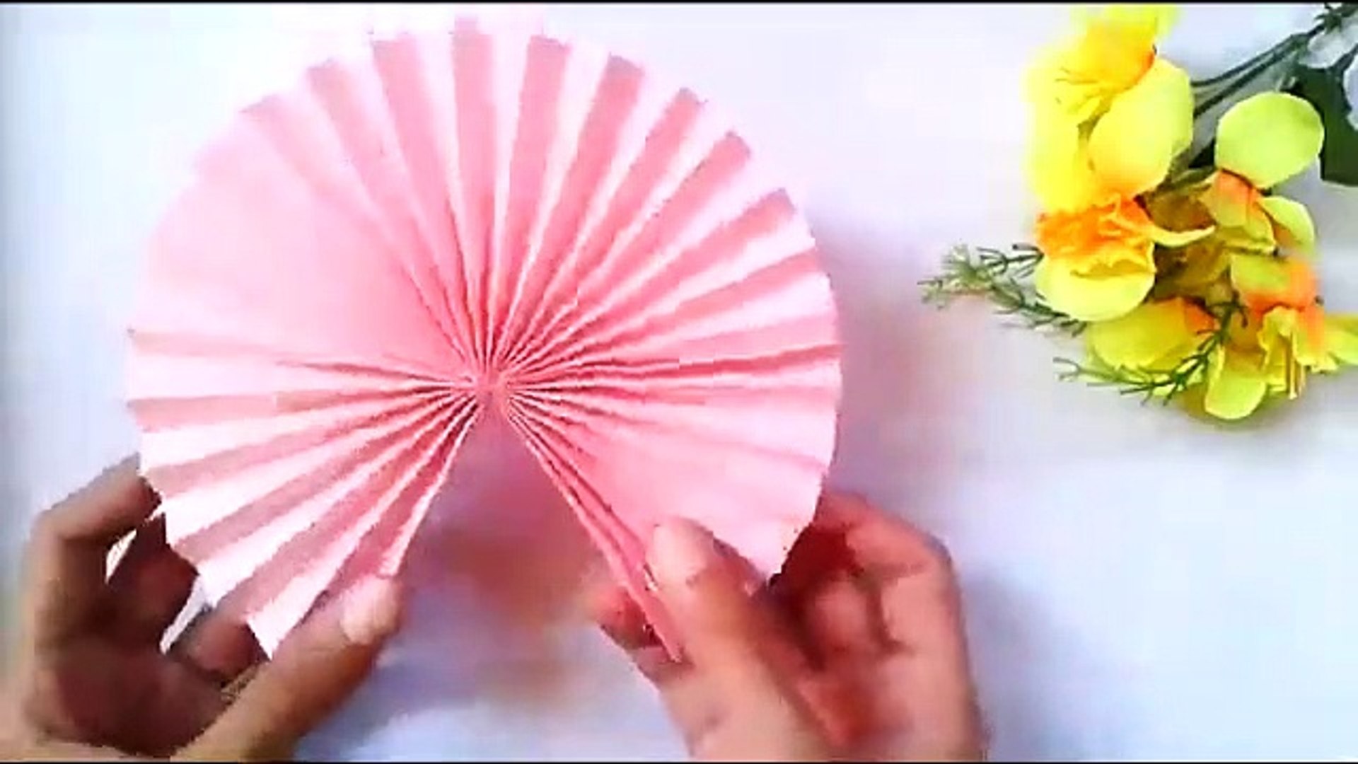 How to make a paper hand fan?, origami fan