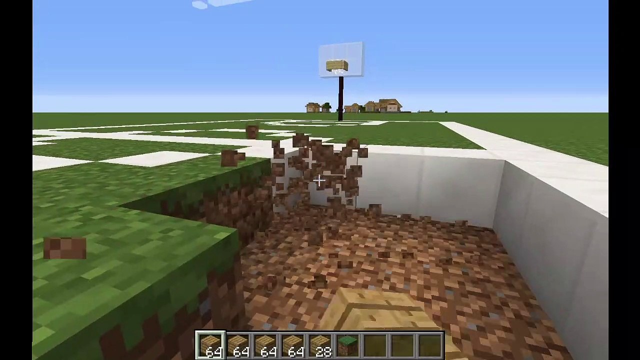 How to easily build a basketball court in Minecraft (tutorial) - video ...