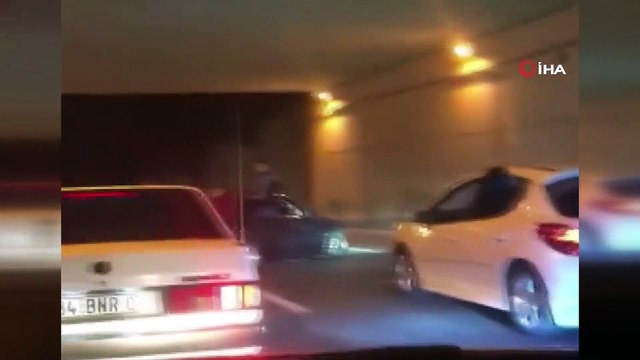 Trafiği dakikalarca kapatan ve havaya ateş açan o magandalar yakalandı