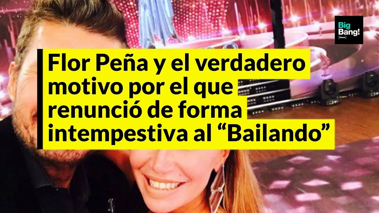 Flor Peña y su intempestiva salida del Bailando