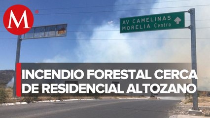Incendio consume bosque cerca de zona residencial en Morelia