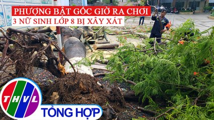 Phượng bật gốc giờ ra chơi, 3 nữ sinh kịp tháo chạy