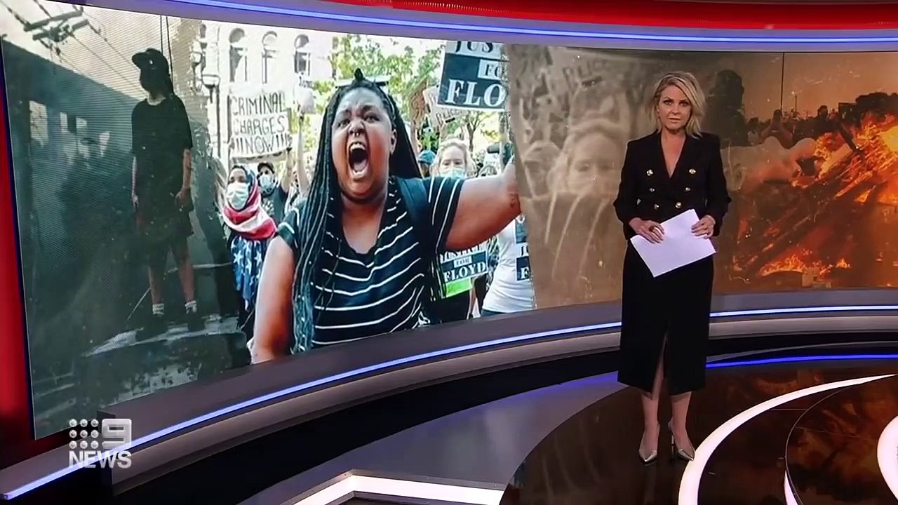 Protests Erupt on Streets,Minneapolis  Nine News Australia