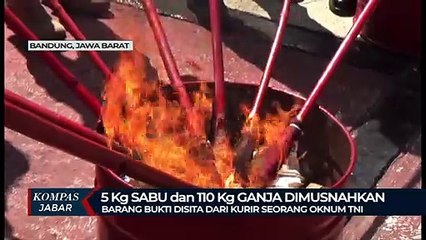 5 Kg Sabu dan  110 Kg Ganja dimusnahkan