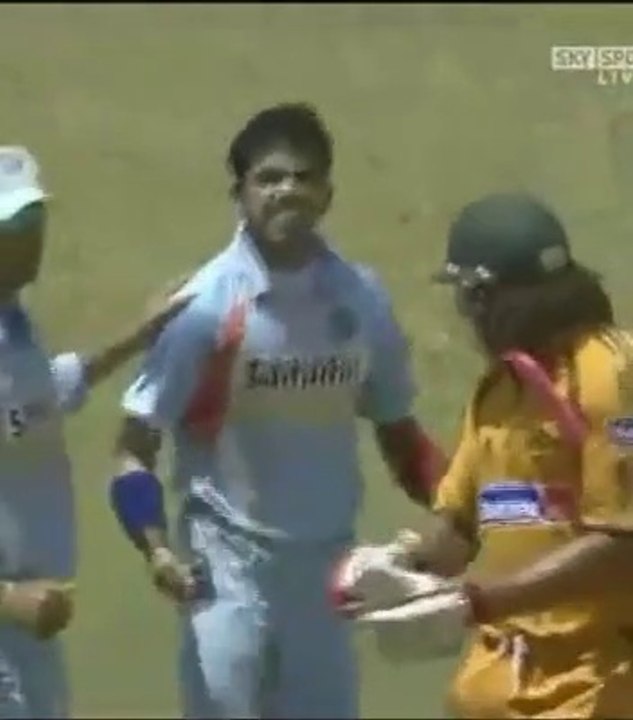 India vs Australia cricket  fight scene