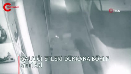 Çaldığı etleri kardeşinin kasap dükkanında sattırdı