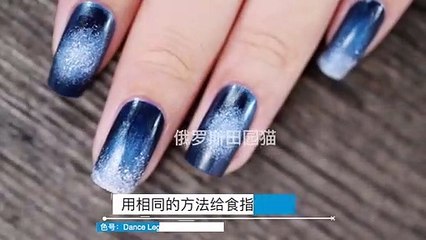 [Nail Art] Blue Ocean nail tutorial 指甲彩绘