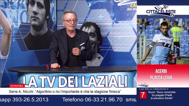 Renato Siniscalchi su CITTACELESTE TV: Ecco cosa penso della ripresa del campionato - VIDEO