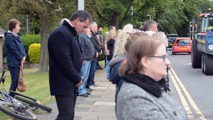 Parade for firefighter Andy Patefield who has died at the age of 49