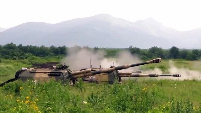 Mobile Self-Propelled Heavy Artillery 2S19 Msta-S Scare The US Military