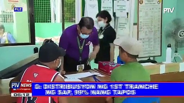 DILG: Distribusyon ng 1st tranche ng SAP, 99% nang tapos