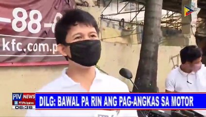 DILG: Bawal pa rin ang pag-angkas sa motor