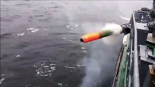 Russian Navy : Ejecting torpedoes ...torpedo boat