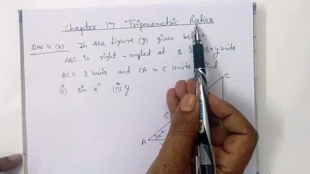 Trigonometric Ratios question 4. B Chapter 17 class 9th Icseboard maths solution