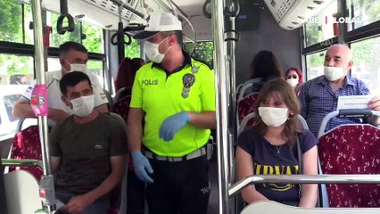 Yüksek ateş nedeniyle halk otobüsünden indirilen yolcu hastaneye kaldırıldı