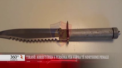 TIRANË   ARRESTOHEN 6 PERSONA PËR VEPRA TË NDRYSHME PENALE