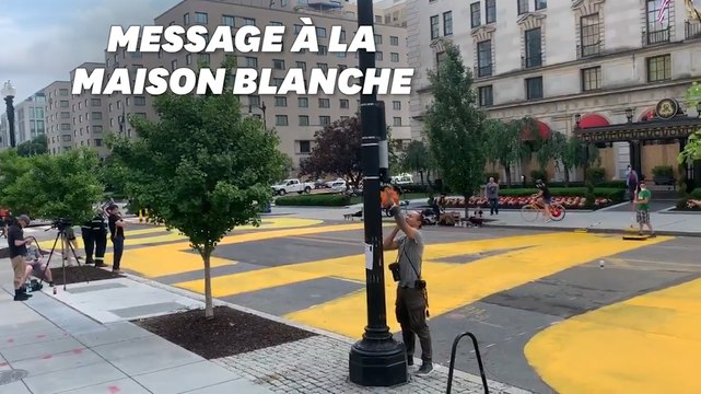 Un Black Lives Matter géant devant la Maison Blanche