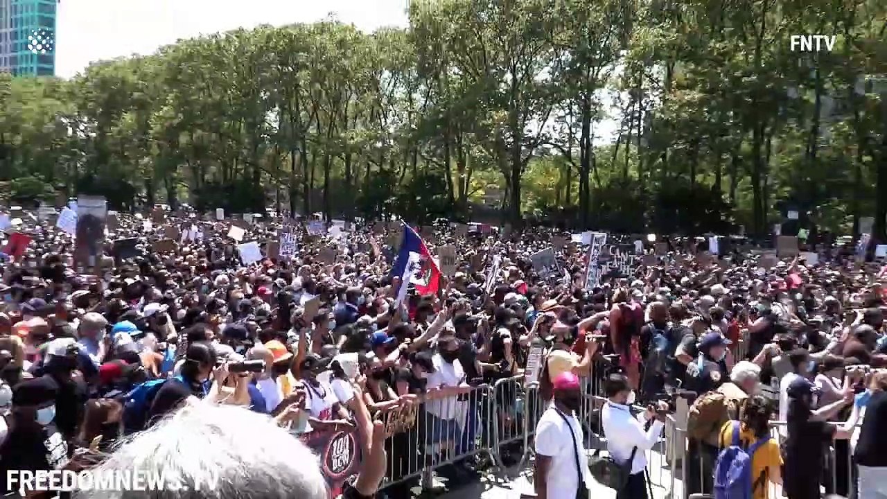 New York City Mayor Bill de Blasio booed on stage at George Floyd memorial