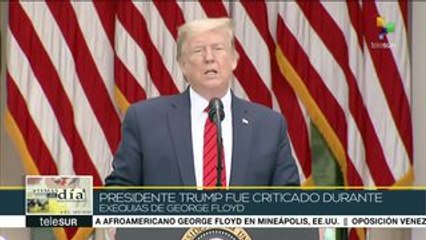 Tải video: EEUU: críticas a Trump durante exequias de George Floyd en Mineápolis