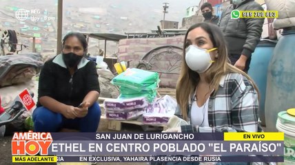 Download Video: Ethel Pozo se conmovió al llevar ayuda a centro poblado de SJL