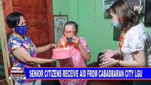 Senior citizens receive aid from Cabadbaran City LGU