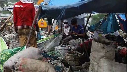 World Environment Day: A mountain of plastic garbage at Medan Marelan landfill, Indonesia