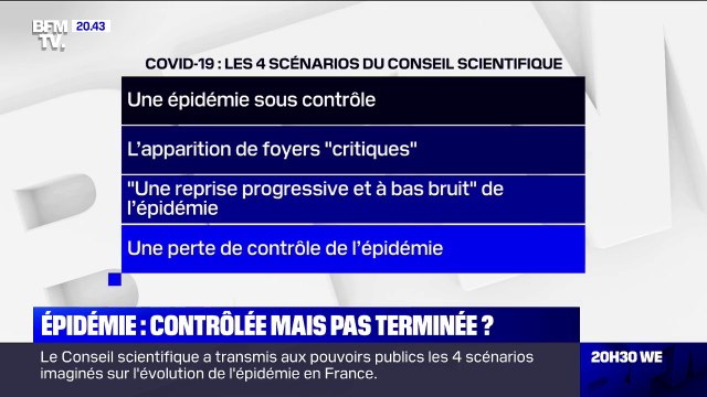 Selon le Conseil scientifique, le contrôle de l'épidémie de coronavirus est le scénario le plus probable