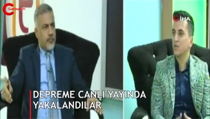 Depreme canlı yayında yakalandılar