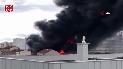 Fransa’da tekstil deposunda yangın