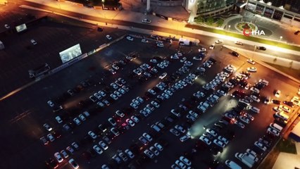 Başakşehir’de arabada sinema akşamlarına yoğun ilgi