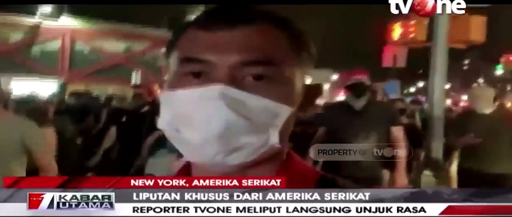 Reporter tvOne Diusir Polisi Saat Liput Kerusuhan Demo di AS