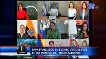 Rocío de Moreno participó de un conversatorio con el Papa Francisco en el Día Mundial del Medio Ambiente