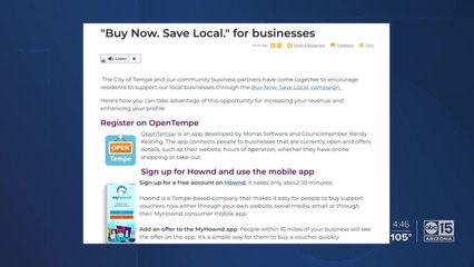 Tempe looks to save businesses with 'Buy Now. Save Local' campaign
