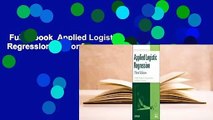 Full E-book  Applied Logistic Regression 3e  For Free