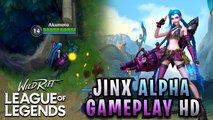 JINX- WILD RIFT BRAZIL ALPHA FULL GAMEPLAY - League of Legends- Wild Rift