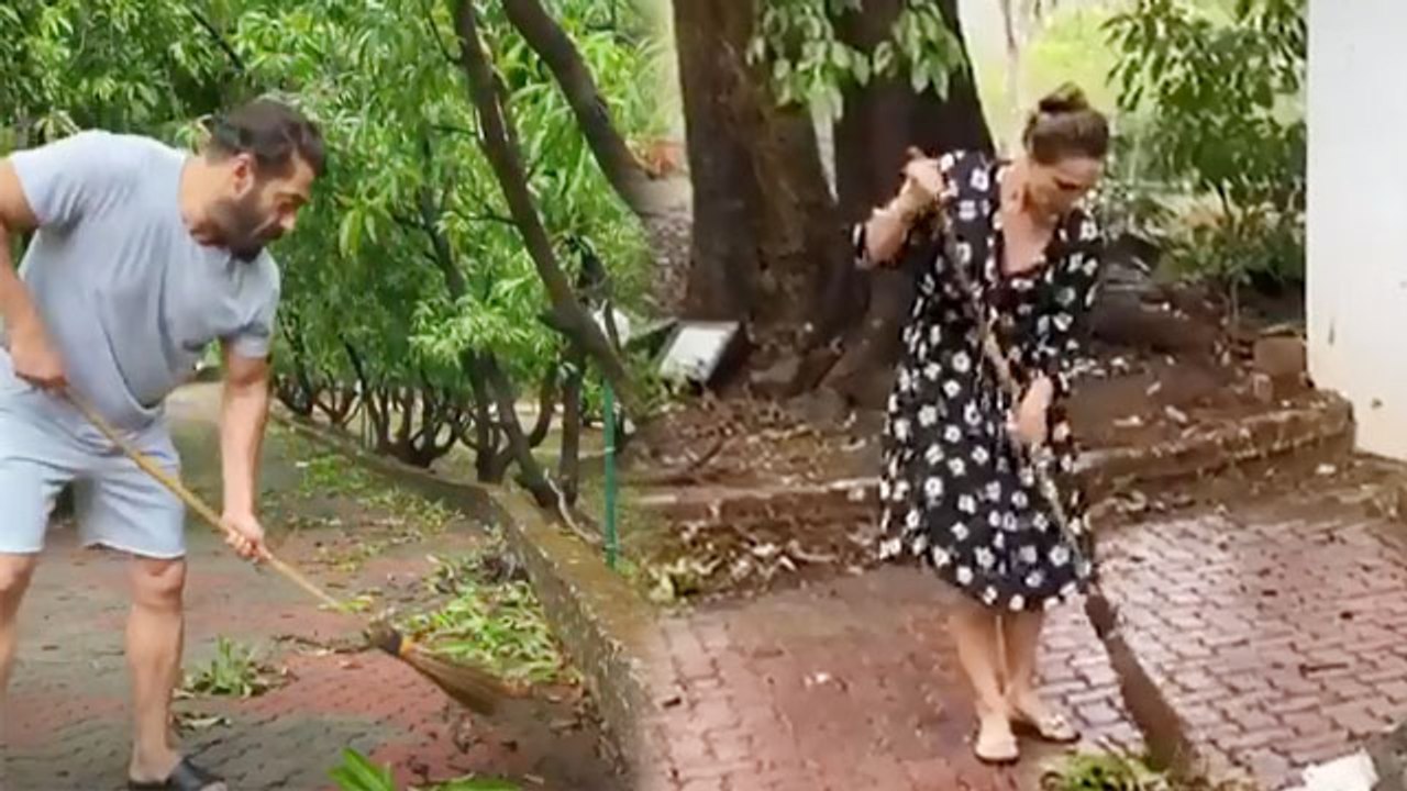 Salman Khan ने Iulia संग Panvel farmhouse में लगाई झाडू़;फैंस को पसंद आ रहा है ये काम | FilmiBeat