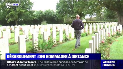 Скачать видео: Débarquement: des hommages à distances pour les familles des soldats