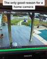Girl Slips and Falls on Wooden Deck Outside Home