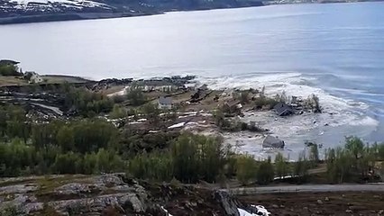 El corrimiento de tierra que arrastra al mar casas enteras en Noruega