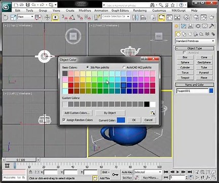 1 3D Studio Max Dersleri - Giriş Menüler, Kontrol Panelleri, View Portlar