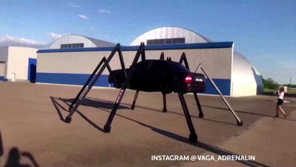 Eight leg drive: Russian mechanic creates creepy-crawly car