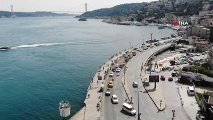 Sokağa çıkma kısıtlaması olmayınca vatandaşlar Bebek Sahil’e akın etti