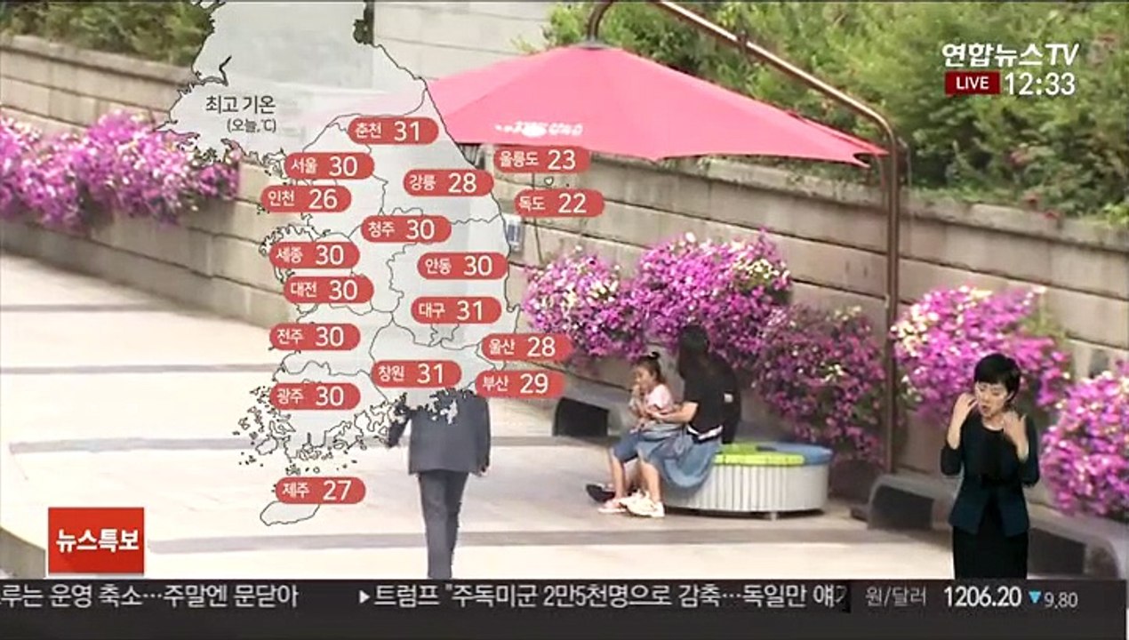 [날씨] 맑고 30도 안팎 더위…오후 내륙 소나기