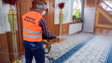 Bünyan'da camiler dezenfekte edildi - KAYSERİ