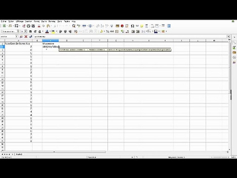 Utiliser une fonction dans un tableur