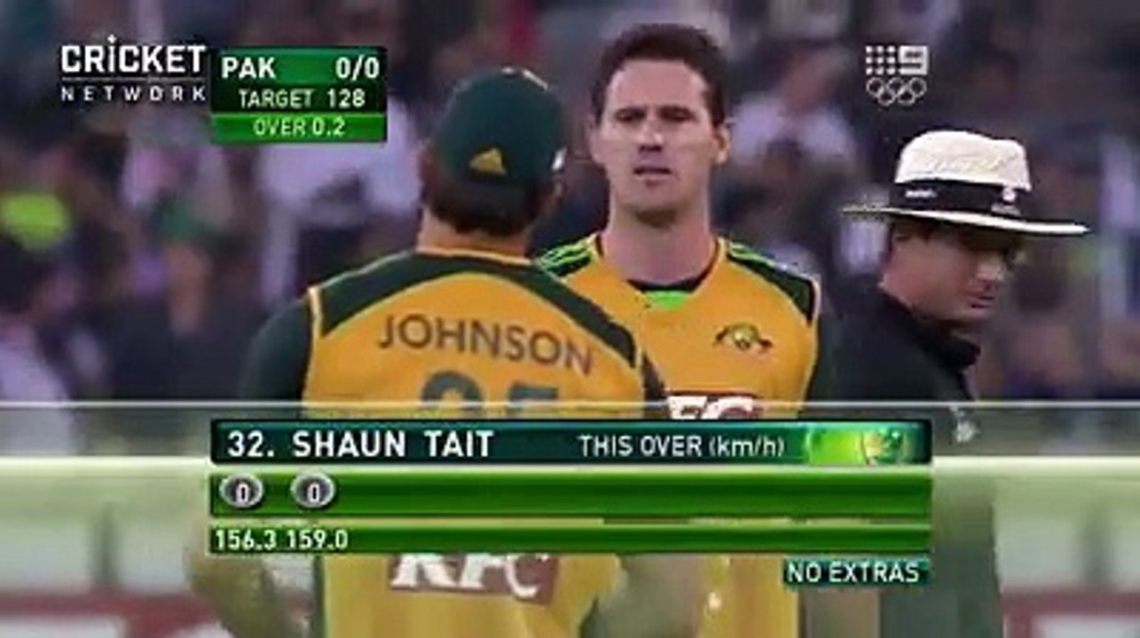 Shaun Tait  160   k.p.h  bowling  vs Pakistan