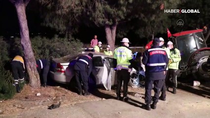 Mevsimlik işçilerin konakladığı alana otomobil daldı: 2 ölü