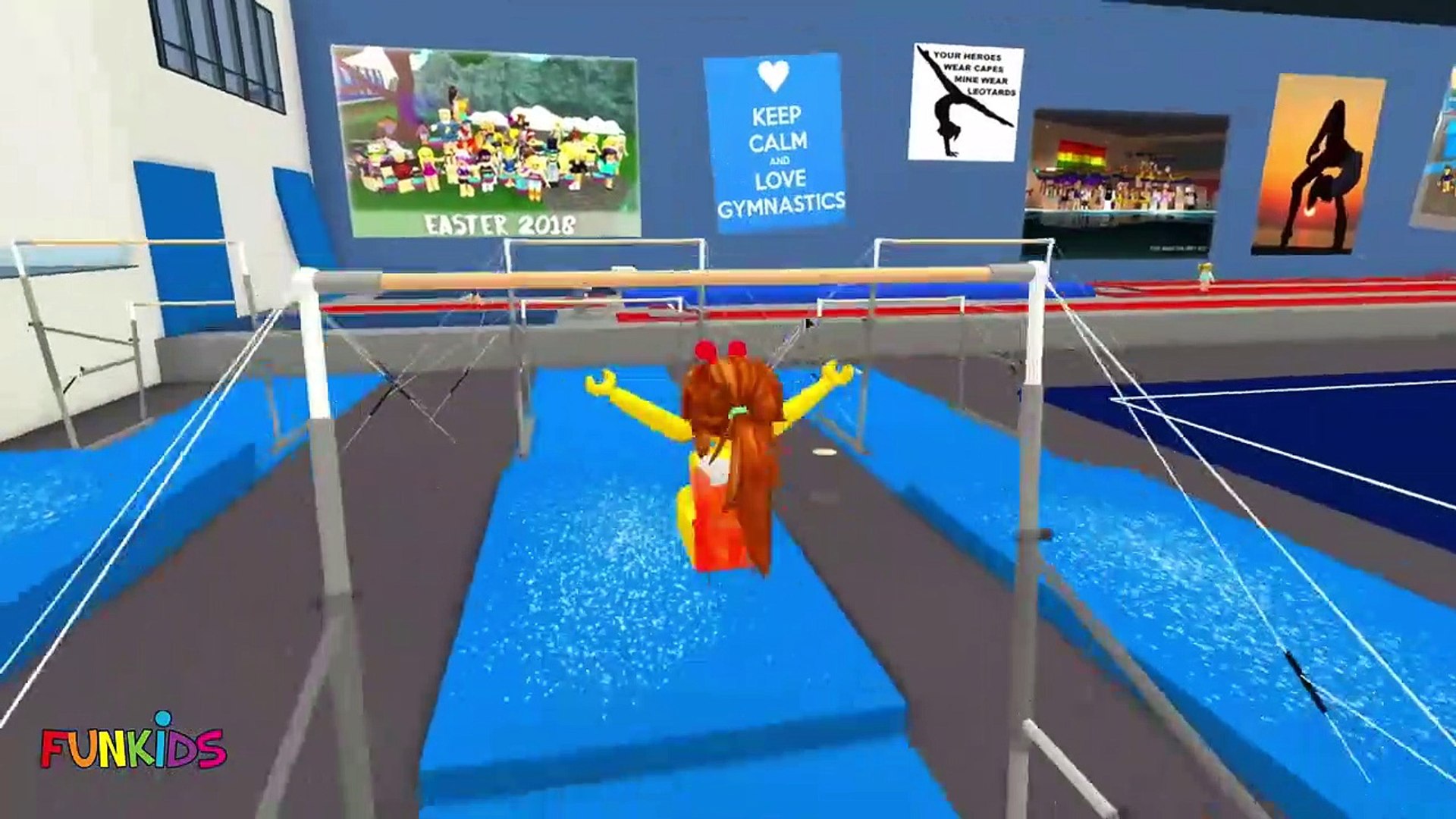 Gymnastics Let S Play Roblox Fun Video Games Video Dailymotion - roblox funniest video fun stuff while playing roblox box sliding games