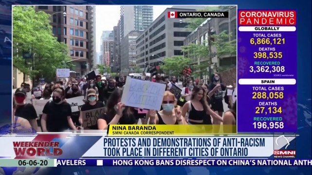 Protests and demonstrations of anti-racism took place in different cities of Ontario