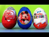 Mickey Mouse Surprise Egg Kinder Surprise Eggs Disney Pixar Cars HOLIDAY edition Sorpresa Huevos